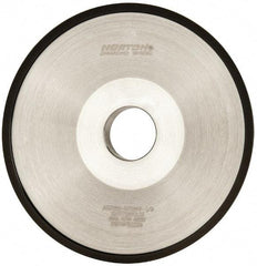 Norton - 6" Diam, 1-1/4" Hole Size, 1" Overall Thickness, 180 Grit, Type 12 Tool & Cutter Grinding Wheel - Very Fine Grade, Diamond, Resinoid Bond - USA Tool & Supply