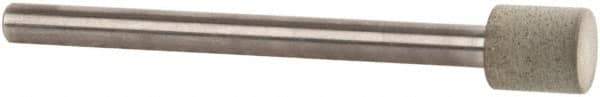 Norton - 1/4" Head Diam x 1/4" Head Thickness Diamond (Abrasive) Grinding Pin - 1/8" Shank Diam x 1-1/2" Shank Length, Fine Grade, 100 Grit - USA Tool & Supply