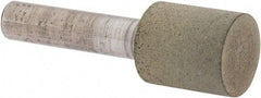Norton - 1/2" Head Diam x 1/2" Head Thickness Diamond (Abrasive) Grinding Pin - 1/4" Shank Diam x 1-1/2" Shank Length, Fine Grade, 100 Grit - USA Tool & Supply