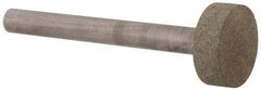Norton - 3/4" Head Diam x 1/4" Head Thickness CBN Grinding Pin - 1/4" Shank Diam x 2-1/4" Shank Length, Fine Grade, 100 Grit - USA Tool & Supply