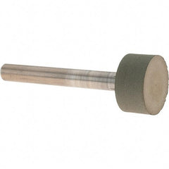 Norton - 3/4" Head Diam x 3/8" Head Thickness Diamond (Abrasive) Grinding Pin - 1/4" Shank Diam x 1-1/2" Shank Length, Very Fine Grade, 150 Grit - USA Tool & Supply