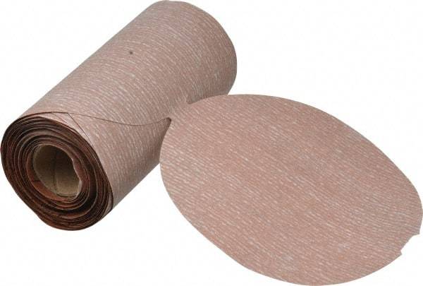 Norton - 5" Diam, 800 Grit Aluminum Oxide Adhesive PSA Disc - Ultra Fine Grade, Natural, B Weighted Backing, Flexible - USA Tool & Supply