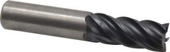 Kennametal - 5/8", 1-1/4" LOC, 5/8" Shank Diam, 3-1/2" OAL, 5 Flute, Solid Carbide Square End Mill - Single End, AlTiN Finish, Spiral Flute, 30° Helix, Right Hand Cut, Right Hand Flute, Series UCDE - USA Tool & Supply