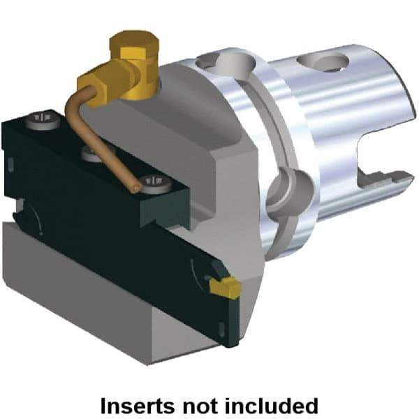 Kennametal - 26 Insert, 54.8mm Head Length, Modular Grooving Blade Holder Head - Right Hand Cut, System Size KM40, Through Coolant, Series A2 - USA Tool & Supply
