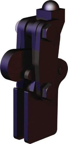 De-Sta-Co - 450 Lb Holding Capacity, Vertical Handle, Manual Hold Down Toggle Clamp - 200° Bar Opening, Weldable Base, Oxide Finish, Forged Alloy Steel - USA Tool & Supply