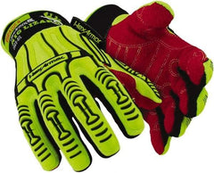 HexArmor - Size 3XL (12), ANSI Cut Lvl A6, Puncture Lvl 4, HPPE Fiber Cut & Puncture Resistant Gloves - 11" Long, Hi-Vis Lime, Paired - USA Tool & Supply