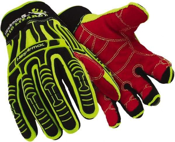 HexArmor - Size 2XL (11), ANSI Cut Lvl A3, Puncture Lvl 3, HPPE Fiber Cut & Puncture Resistant Gloves - 11" Long, Hi-Vis Lime, Paired - USA Tool & Supply