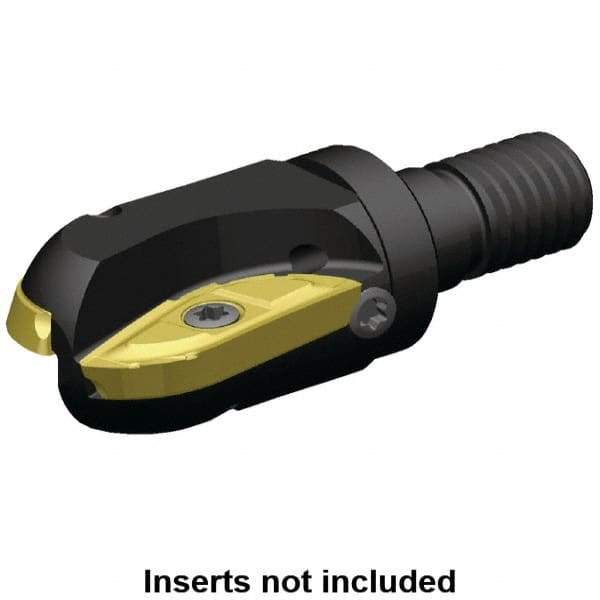 Kennametal - 1" Cut Diam, 0.1" Max Depth of Cut, 1" Shank Diam, Indexable Ball Nose End Mill - M12 Modular Connection, A5505VX Toolholder, XPNT Insert - USA Tool & Supply