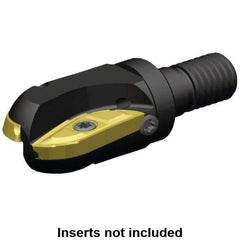 Kennametal - 1" Cut Diam, 0.1" Max Depth of Cut, 1" Shank Diam, Indexable Ball Nose End Mill - M12 Modular Connection, A5505VX Toolholder, XPNT Insert - USA Tool & Supply