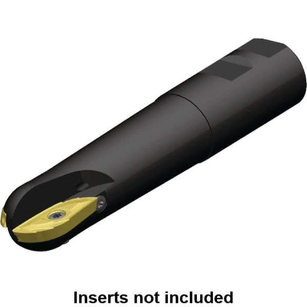 Kennametal - 1-1/4" Cut Diam, 1-1/4" Max Depth of Cut, 1" Shank Diam, 159.52mm OAL, Indexable Ball Nose End Mill - 101.6mm Head Length, Weldon Shank, 5505 Toolholder, XPNT32320612RF Insert - USA Tool & Supply