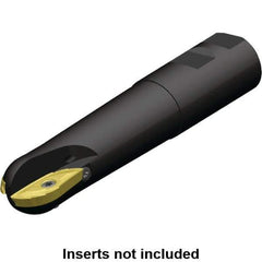 Kennametal - 1-1/4" Cut Diam, 1-1/4" Max Depth of Cut, 1" Shank Diam, 134.12mm OAL, Indexable Ball Nose End Mill - 3" Head Length, Weldon Shank, 5505 Toolholder, XPNT32320612RF Insert - USA Tool & Supply