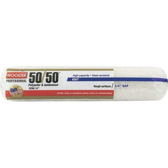Wooster Brush - 3/4" Nap, 14" Wide Paint Roller - Semi-Rough to Rough Texture, Wool/Poly Blend - USA Tool & Supply