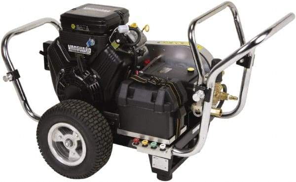 Simpson - Gas, 18 hp, 4,000 psi, 5 GPM, Cold Water Pressure Washer - Triplex Plunger, 50' x 3/8" Hose - USA Tool & Supply