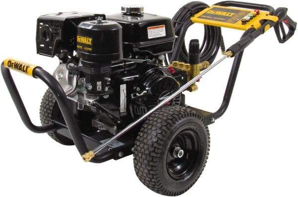 DeWALT - Gas, 11.7 hp, 4,200 psi, 4 GPM, Cold Water Pressure Washer - AAA Triplex, 50' x 3/8" Hose - USA Tool & Supply