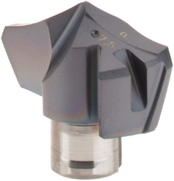 Iscar - Series HCP-IQ, 17.5mm Diam Grade IC908 Replaceable Drill Tip - Carbide, TiAlN/TiN Finish, 17 Seat Size - USA Tool & Supply