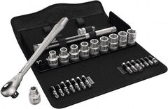 Wera - 1/2" Drive Standard Socket Set - 10 to 19mm - USA Tool & Supply