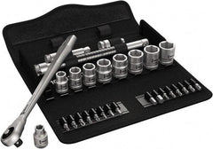 Wera - 3/8" Drive Standard Socket Set - 1/4 to 3/4" - USA Tool & Supply