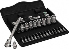 Wera - 1/4" Drive Standard Socket Set - 3/16 to 1/2" - USA Tool & Supply