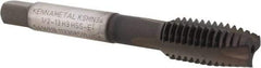 Kennametal - 1/2-13, 3 Flute, TiN/CrC/C Finish, Vanadium High Speed Steel Spiral Point Tap - Plug Chamfer, Right Hand Thread, 3-3/8" OAL, 23.9mm Thread Length, 9.32mm Shank Diam, 3B Class of Fit, Series GOtap - Exact Industrial Supply