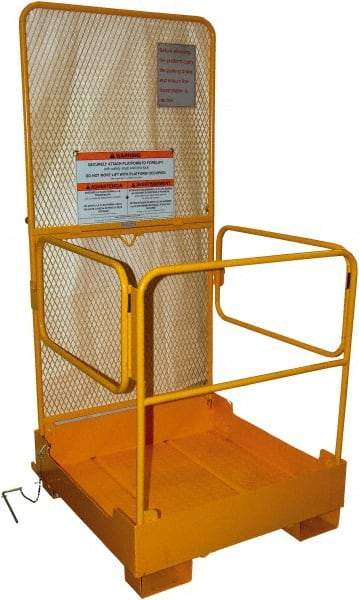 Vestil - 89" Platform - Forklift Work Platform, 600 Lb Capacity, 89-1/2" Platform Height, 37" Base Width x 38" Base Depth - USA Tool & Supply