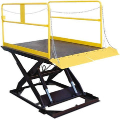 Vestil - 8,000 Lb Capacity Multi-Level Support Scissor Lift Table - 10" to 70" Lift Height, 96" Platform Length x 72" Platform Width - USA Tool & Supply