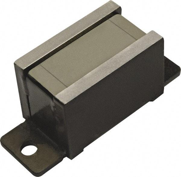 Mag-Mate - 120 Max Pull Force Lb, 3-1/4" Long x 1-1/4" Wide x 1-3/8" Thick, End Mount, Ceramic Fixture Magnet - 480°F Max Operating Temp, Grade 8 Ceramic, Steel Housing - USA Tool & Supply