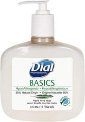 Dial - 16 oz Pump Bottle Liquid Soap - White Pearlescent, Rosemary & Mint Scent - USA Tool & Supply