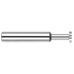 Woodruff Keyseat Cutter: 0.625″ Cut Dia, 0.125″ Cut Width, 5/8″ Shank Dia, Straight Tooth 3-1/2″ OAL, 6 Teeth, Solid Carbide