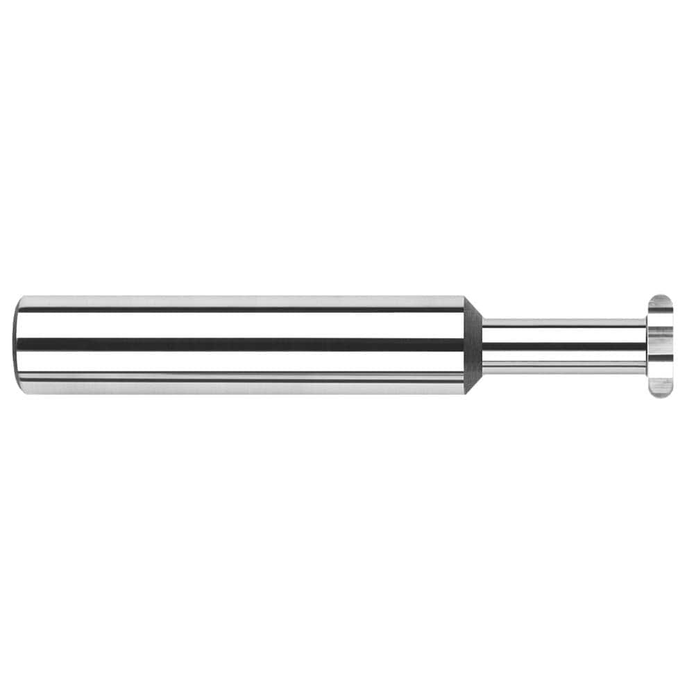 Harvey Tool - 3/32" Cut Diam, 1/64" Cut Width, 1/8" Shank, Straight-Tooth Woodruff Keyseat Cutter - Exact Industrial Supply