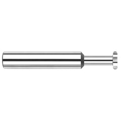 Harvey Tool - 3/8" Cut Diam, 1/32" Cut Width, 3/8" Shank, Straight-Tooth Woodruff Keyseat Cutter - Exact Industrial Supply