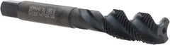 Kennametal - M12x1.25 3 Flute Modified Bottoming Spiral Flute Tap - Vanadium High Speed Steel, Oxide Finish, 3-3/8" OAL, Right Hand Flute, Right Hand Thread, D5, Series GOtap\xAE - USA Tool & Supply