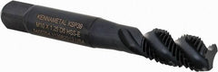 Kennametal - M10x1.25 3 Flute Modified Bottoming Spiral Flute Tap - Vanadium High Speed Steel, Oxide Finish, 2-15/16" OAL, Right Hand Flute, Right Hand Thread, D5, Series GOtap\xAE - USA Tool & Supply
