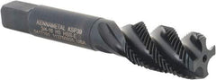 Kennametal - 3/4-16 4 Flute 3B Modified Bottoming Spiral Flute Tap - Vanadium High Speed Steel, Oxide Finish, 4-1/4" OAL, Right Hand Flute, Right Hand Thread, H3, Series GOtap\xAE - USA Tool & Supply