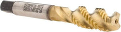 Kennametal - M12x1.75 3 Flute 6H Modified Bottoming Spiral Flute Tap - Vanadium High Speed Steel, TiCN/TiN Finish, 3-3/8" OAL, Right Hand Flute, Right Hand Thread, D6, Series GOtap\xAE - USA Tool & Supply