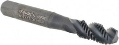 Kennametal - M10x1.50 3 Flute 6H Modified Bottoming Spiral Flute Tap - Vanadium High Speed Steel, Oxide Finish, 2-15/16" OAL, Right Hand Flute, Right Hand Thread, D6, Series GOtap\xAE - USA Tool & Supply