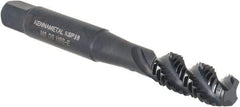 Kennametal - M12x1.75 3 Flute 6H Bottoming Spiral Flute Tap - Vanadium High Speed Steel, Oxide Finish, 3-3/8" OAL, Right Hand Flute, Right Hand Thread, D6, Series GOtap\xAE - USA Tool & Supply