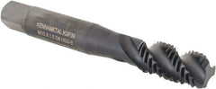 Kennametal - M10x1.50 3 Flute 6H Bottoming Spiral Flute Tap - Vanadium High Speed Steel, Oxide Finish, 2-15/16" OAL, Right Hand Flute, Right Hand Thread, D6, Series GOtap\xAE - USA Tool & Supply