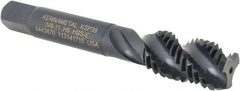 Kennametal - 5/8-11 3 Flute 2B Bottoming Spiral Flute Tap - Vanadium High Speed Steel, Oxide Finish, 3-13/16" OAL, Right Hand Flute, Right Hand Thread, H5, Series GOtap\xAE - USA Tool & Supply
