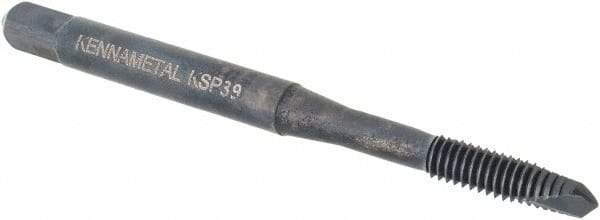 Kennametal - #10-32, 2 Flute, Oxide Finish, Vanadium High Speed Steel Spiral Point Tap - Plug Chamfer, Right Hand Thread, 2-3/8" OAL, 12.7mm Thread Length, 4.93mm Shank Diam, 2B Class of Fit, Series GOtap - Exact Industrial Supply