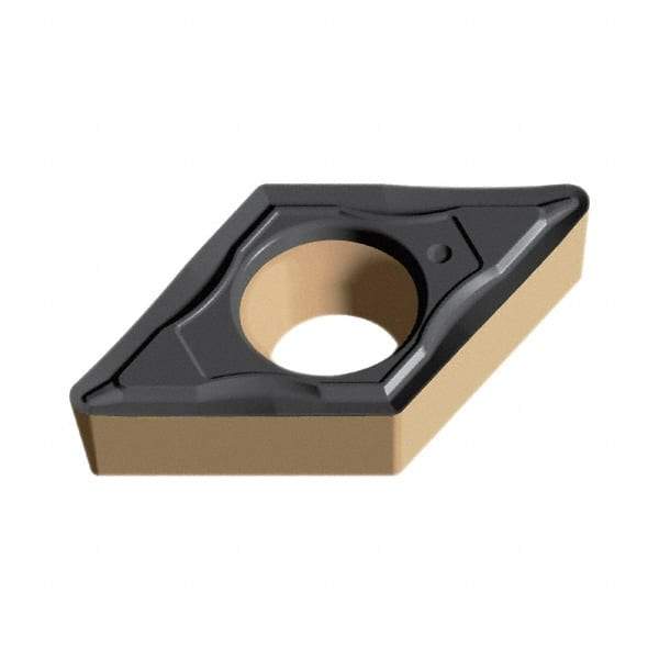 Walter - DCMT21.50.5 PF4 Grade WSM30 Carbide Turning Insert - TiAlN/Al2O3/ZrCN Finish, 55° Diamond, 1/4" Inscr Circle, 3/32" Thick, 0.008" Corner Radius - USA Tool & Supply