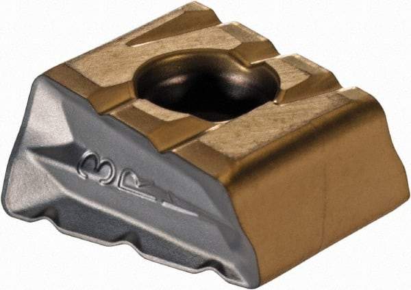 Iscar - T490 LNMT1306 PNTRCS Grade IC830 Carbide Milling Insert - TiAlN/TiN Finish, 0.514" Thick, 0.79mm Corner Radius - USA Tool & Supply
