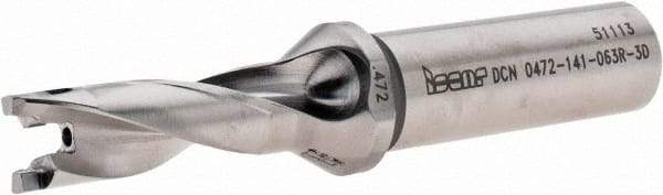 Iscar - 0.472" to 0.488" Diam, 3xD, 1.41" Max Depth, 5/8" Shank Diam, 3.98" OAL, Replaceable-Tip Drill - FCP, ICK, ICK-2M, ICM, ICP, iCP-2M Insert, 73822975 Toolholder, Series SumoCham - USA Tool & Supply