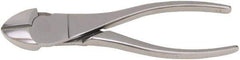 Aven - 7" OAL, 12 AWG Capacity, Diagonal Cutter - 3/4" Jaw Length x 5/8" Jaw Width, Oval Head, Stainless Steel Handle - USA Tool & Supply