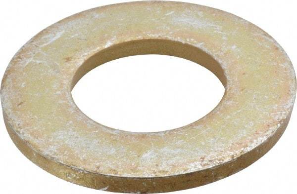 Gibraltar - 1-1/2" Screw, Alloy Steel Structural Flat Washer - 1-9/16" ID x 3" OD, 1/4" Thick, Zinc Yellow Dichromate Finish - USA Tool & Supply