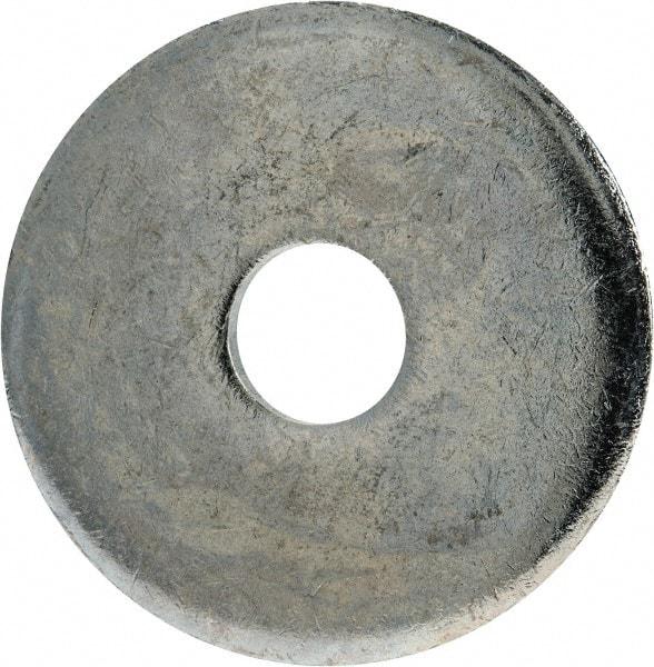 Gibraltar - 1/2" Screw, Steel Fender Flat Washer - 17/32" ID x 2" OD, 1/4" Thick, Zinc-Plated Finish - USA Tool & Supply