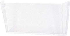 Deflect-o - 14-1/2" Wide x 6-1/2" High x 3" Deep Plastic Wall File - 1 Compartment, Clear - USA Tool & Supply