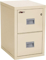 FireKing - 17-3/4" Wide x 27-3/4" High x 22-1/8" Deep, 2 Drawer Vertical File - Steel, Parchment - USA Tool & Supply