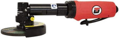 Universal Tool - 4" Wheel Diam, 14,000 RPM, Pneumatic Angle & Disc Grinder - 3/8-24 Spindle, 16 CFM, Rear Exhaust - USA Tool & Supply