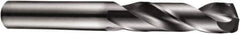 DORMER - 10mm 140° Spiral Flute Solid Carbide Screw Machine Drill Bit - TiAlN Finish, Right Hand Cut, 47mm Flute Length, 89mm OAL, Four Facet Split Point, Straight Shank - USA Tool & Supply