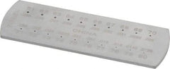SPI - #80 Wire to #61 Wire Hole Size Drill Gage - 6 Inch Long, 2-1/2 Inch Wide, 20 Holes - USA Tool & Supply